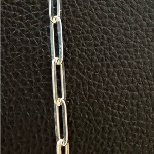 Sterling Silver Paperclip Link Bracelet. Size 7.5.